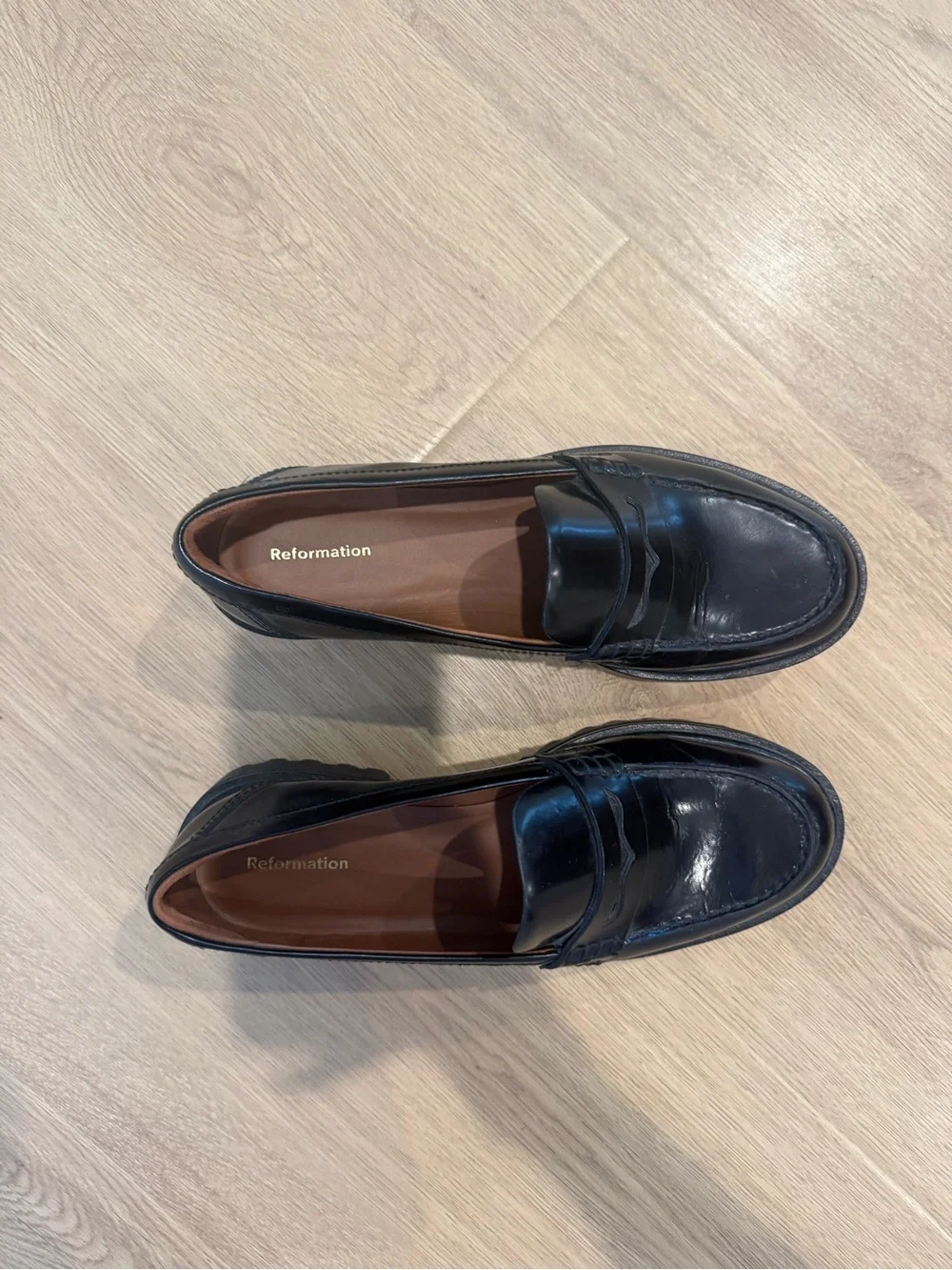 Reformation Agathea Leather Loafers for Women